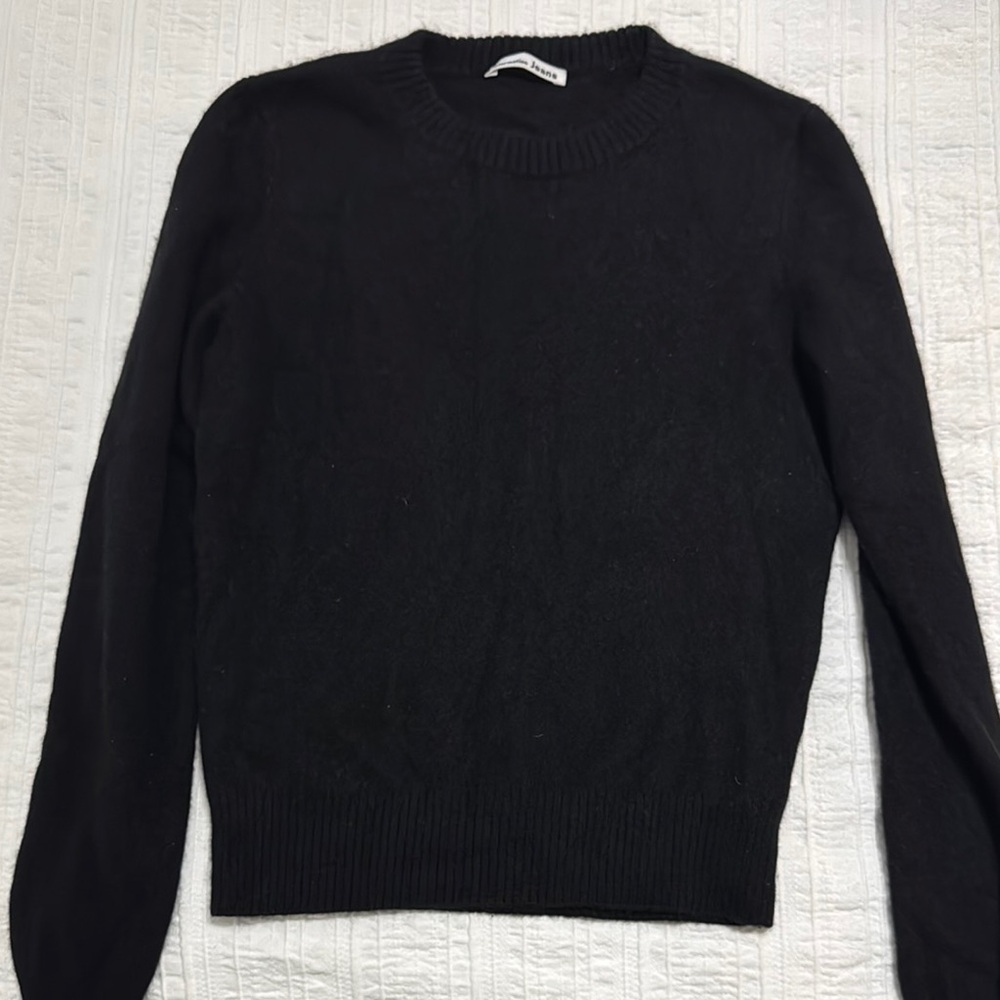 Reformation Cashmere Classic Black Sweater